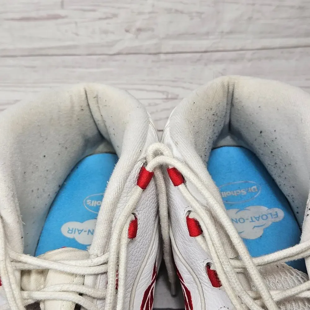 *FOR REPAIR*SOLE PEELING* Reebok Question Mid Men's White Red Leather US 11.5